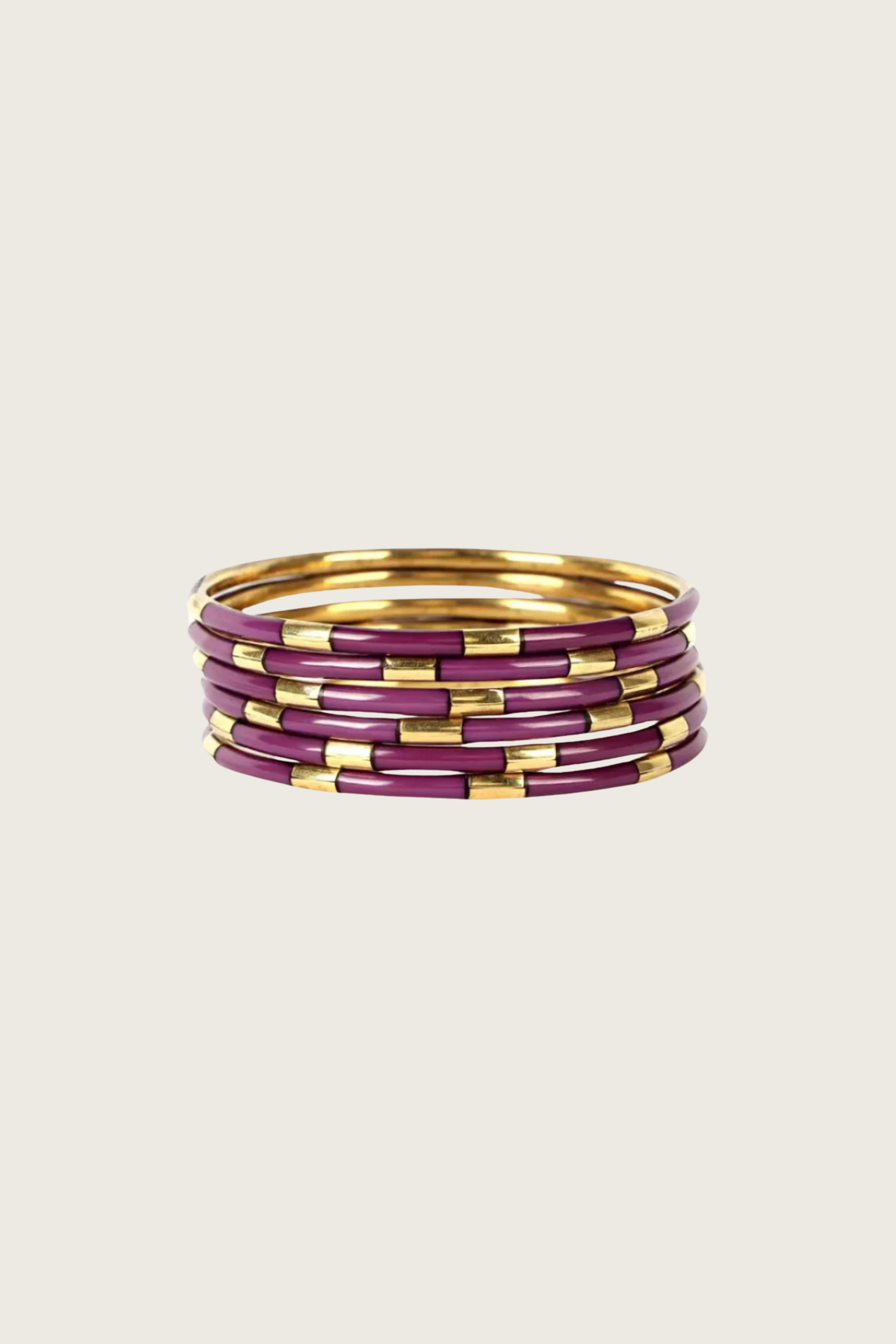 Joncs Veda, Améthyste - Set de 6